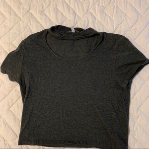 Charcoal gray choker crop top (WORN ONCE)